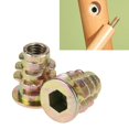 thumbnail image 3 of Filfeel 50Pcs Hex Drive Furniture Nut, Hex Drive Head Nut, For Wood Insert Headboards, 3 of 8