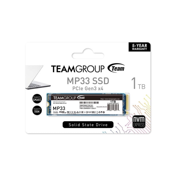 内蔵型SSD TEAMGROUP M.2 SSD 1TB MP33 2280 Team Group MP33 M.2 2280 1TB PCIe 3.0 x4 with NVMe 1.3 3D NAND