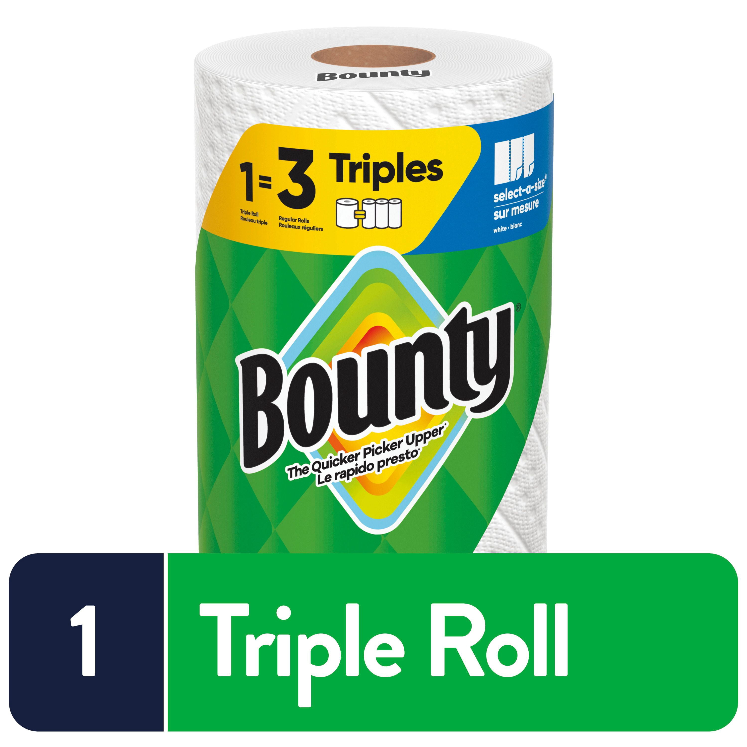 Bounty Paper Towels Select-A-Size White, 1 Triple Roll, 123 Sheets Per Roll
