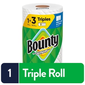 Bounty Paper Towels Select-A-Size White, 1 Triple Roll, 123 Sheets Per Roll