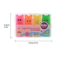 thumbnail image 2 of Wdhugt Mini Cartoon Style Highlighter Marker Pen Set 4 Colors Bright Ink Study Office School Supplies Notes Text Marking Tool 10Ml Durable Nib Assorted Shades A, 2 of 5
