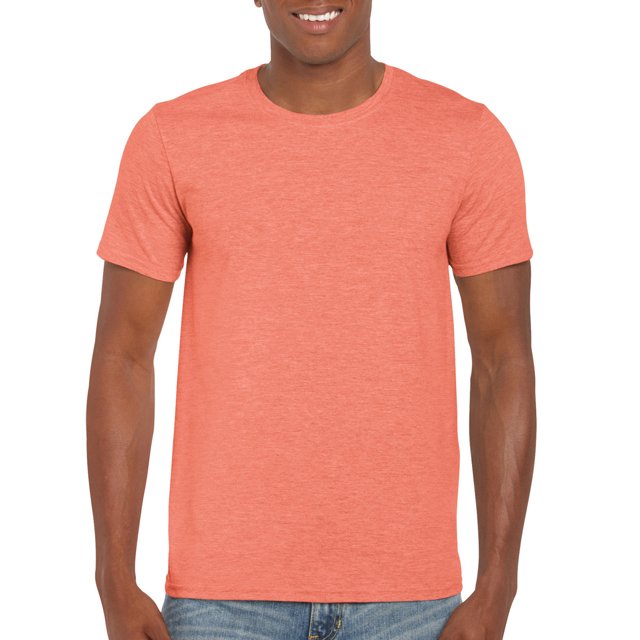 Gildan Mens Softstyle T-Shirt, S, Heather Orange