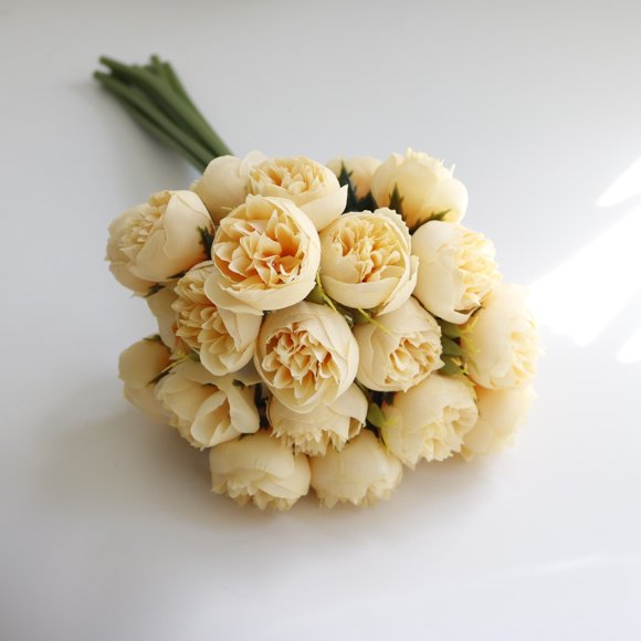 Bzdzmqm Bouquet de Roses en Thé Simulé, Fleurs Artificielles Célébrations de Mariage Tenant des Fleurs Décoration de Maison Aubaines du Jour Liquidation Prime, C