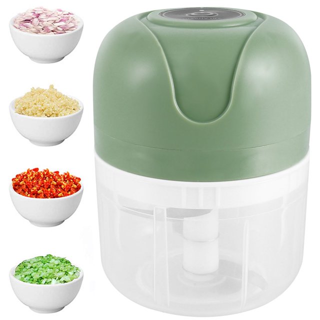 250 ML Electric Garlic Mincer USB Charging Garlic Chopper Mini Food Processor with Stainless Steel Blade Durable Garlic Masher Food Chopper Kitchen Tool for Meat Vegetable Baby Food