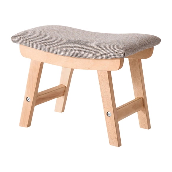 Siruishop Repose-Pieds Minimalisme Meuble Marchepied Ottoman pour Chambre Chevet Entrée Couleur Bois Kaki