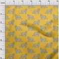 thumbnail image 2 of oneOone Silk Tabby Fabric Fox Block Printed Craft Fabric BTY 42 Inch Wide, 2 of 4