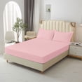 thumbnail image 4 of Non-Slip Fitted Sheet Set with Pillowcases - Deep Pocket Mattress Cover for Double Bed, All-Inclusive Elastic Bedding, Soft T-Shirt Feel, 4 of 7
