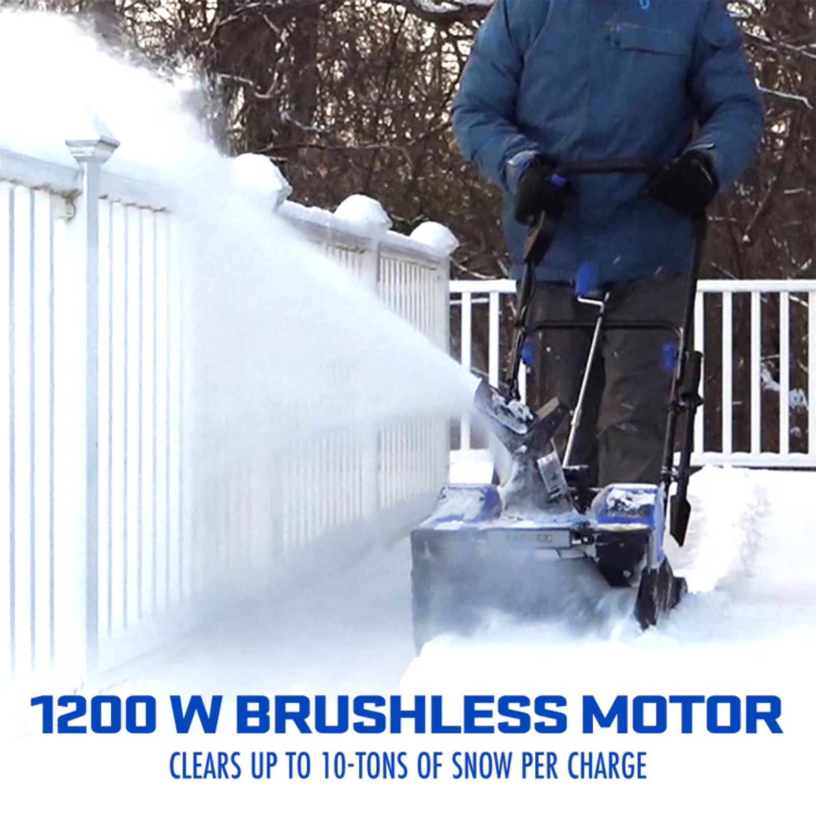 Snow Joe 48-Volt* IONMAX Snow Blower Bundle | 2 x 4.0-Ah Batteries, Dual Port Charger, Cover, Ice Scraper, and Extended Warranty