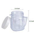 thumbnail image 4 of For Blender Replacement Parts, 4937 Mini Osterizer Blender Jar Accessory, Cup Mini Plastic Jars with Lids (4 Pack), 4 of 7