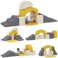 thumbnail image 1 of Qaba 7-Piece Baby Soft Play Set, Foam Climbing Blocks Set, Yellow, 1 of 10