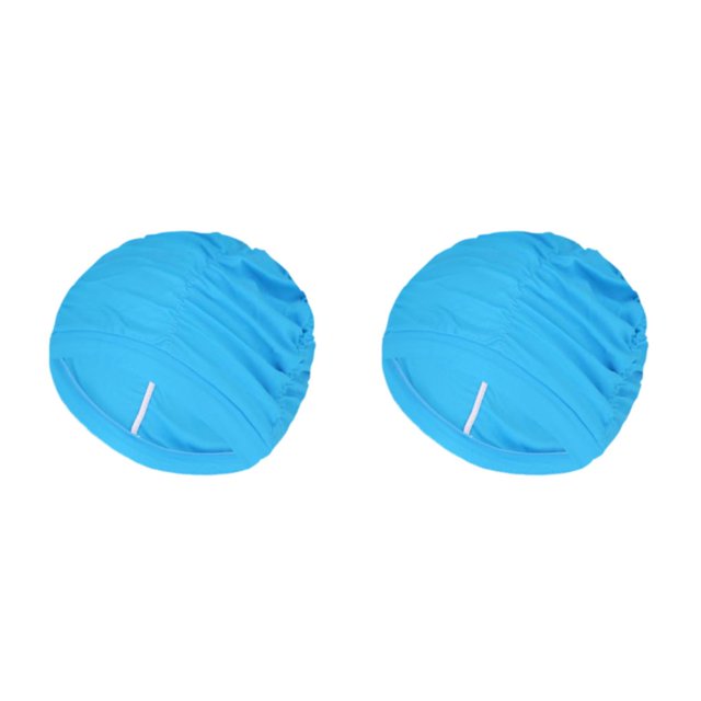 serony Bonnet de Bain en Nylon pour Femmes Ajustable Bleu Lac 2Ensemble