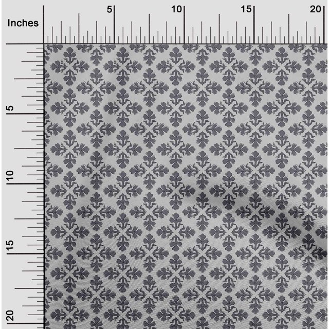 oneOone Georgette Viscose Fabric Floral Block Print Fabric By The Yard 42 Inch Wide