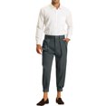 thumbnail image 2 of INSPIRE CHIC Pantalon Habillé Court Formel Uni à Double Plis pour Homme 34 Gris Foncé, 2 of 6