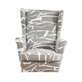 thumbnail image 2 of Abbracc Nonslip Wingback Chair Cover Washable Modern Reusable 1 Seater Polyester Stretch Light Grey, 2 of 9