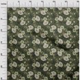 thumbnail image 3 of oneOone Tissu en Viscose Chiffon Vert Olive Foncé Floral Rétro Matériel de Robe Tissu Imprimé Tissu au Mètre 42 Pouces de Large, 3 of 5