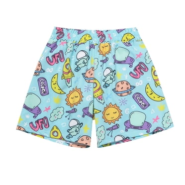 Aocisk Maillots de Bain Garçon Séchage Rapide Shorts de Plage pour Sources Chaudes Coupe Ample Taille Moyenne Shorts de Natation pour Enfants Maillots de Bain Bleu Ciel 10-11 Ans