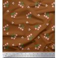 thumbnail image 1 of Soimoi Rayon Fabric Leaves & Wild Flower Floral Printed Fabric 1 Yard 42 Inch Wide, 1 of 3
