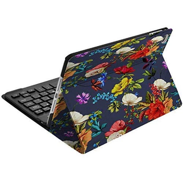 Digital Basics APPLE IPAD AIR 10.5 Étui Clavier BLUETOOTH Portefeuille Exécutif - FLORAL SARGASSO