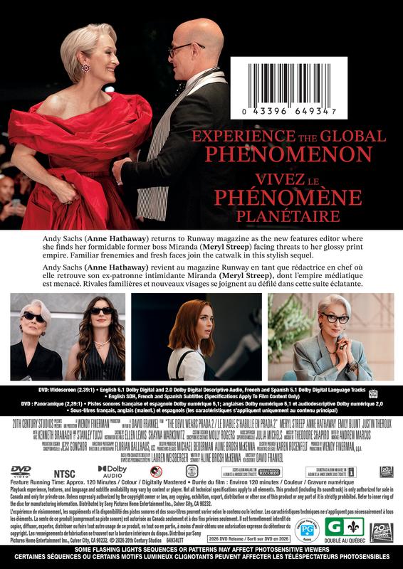Le Diable S’Habille en Prada 2 (2026) (DVD), Comedy, Drama, 20th Century Studios