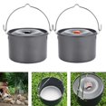 thumbnail image 4 of Outdoor 4L Aluminum Hanging Pot: Lightweight, Non-Stick, Perfect For Camping! Black Lid, 4 of 10