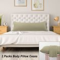 thumbnail image 3 of PiccoCasa 2Pcs Body Pillowcases Microfiber Pillow Covers, Jumbo Khaki, 3 of 9