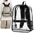 thumbnail image 3 of EGNMCR Tools&Home Improvement Waterproof Clear Plastic Backpack Zipper Multi Pocket Transparent Daypack School Stadium Bag transparent backpack, 3 of 5
