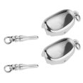 thumbnail image 4 of MERIGLARE 2pcs 925 Sterling Plated Ingot Shape Buckle Bar Clasp DIY Jewelry Making, 4 of 9