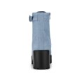 thumbnail image 2 of Unique Bargains Bottes de Combat à Cheville à Plateforme à Talon Épais pour Femmes, 2 of 8
