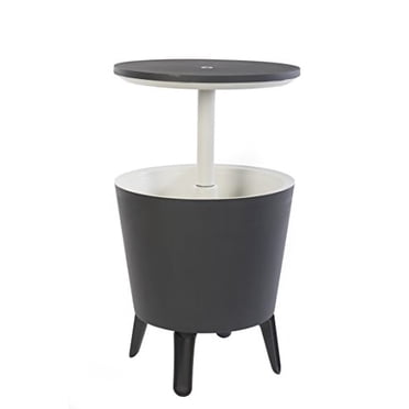 Keter Bar Frais de 7,5 Gal Style Moderne et Lisse avec Pattes, Table de Refroidissement pour Terrasse Extérieure et Piscine, Gris