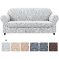thumbnail image 1 of Subtrex Housse Extensible 2 Pcs Lavable pour Fauteuil/coussin d'Amour/sofa/TG-Sofa, Motif Damassé Jacquard, 1 of 6