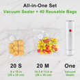 thumbnail image 2 of BoxLegend Handheld Vacuum Sealer for Food with 40 Reusable Vacuum Sealer Bags, Compact Vacuum Sealer Machine, Portable Seal Meal Saver, Wireless Food Sealer, 2 of 8