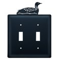 thumbnail image 3 of Village Wrought Iron ESS-116 Loon Switch Cover Double - Black, 3 of 3