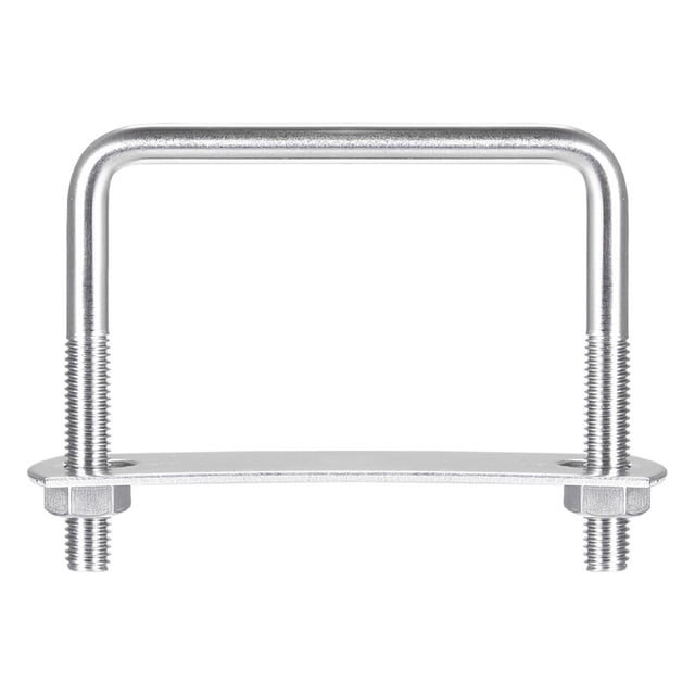 Unique Bargains Square U-Bolts 2 Sets 82mm Inner Width 70mm Length M8 304 Stainless Steel U Clamp Bolt