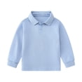 thumbnail image 1 of Polos pour Garçons Préados Polo Bleu Garçons Garçons Polos à Manches Courtes Chemise de Rugby Boutonnée Tenue Garçons 11-12 Ans, 1 of 3