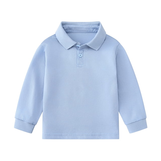 Polos pour Garçons Préados Polo Bleu Garçons Garçons Polos à Manches Courtes Chemise de Rugby Boutonnée Tenue Garçons 11-12 Ans