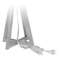 thumbnail image 2 of Simple Designs Interlocked Triangular Gray Wood Table Lamp with Black Fabric Shade, 2 of 4