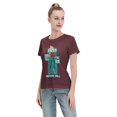 thumbnail image 4 of T-Shirt Basique à Manches Courtes pour Femmes Super Saiyan, 4 of 6