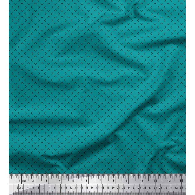 Soimoi Georgette Viscose Fabric Arrow Small Print Fabric by The Yard 42 Inch Wide
