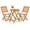 Crème, variante sur Costway Ensemble Bistro Pliant en Bois pour Patio 3 Pcs Chaise Rembourrée Conversation Jardin Rouge