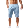 thumbnail image 2 of Shorts d'Été Décontractés et à la Mode en Coton et Lin pour Hommes, 2 of 3