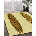 thumbnail image 3 of Ahgly Company Tapis d'Intérieur Ronds Transitionnels Lavables à la Machine, Brun Biscuit Foncé, 8 Pieds Rond, 3 of 7