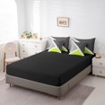 thumbnail image 4 of YST Lime Green And Gray 7-Piece Patchwork Geometry Bedding Set, Twin, Geometric Triangle Pattern, 4 of 5