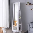 thumbnail image 2 of Soges 360 Degree Rotatable Jewelry Armoire with Full-length Mirror, White, 2 of 9