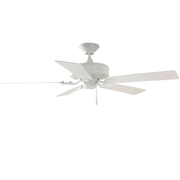 Hampton Bay Barrow Island 52 Inch Indoor/Outdoor White Ceiling Fan with Five Reversible Blades (New Open Box)