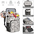thumbnail image 4 of Floral and Skull Artistic Design Insulated Cooler Backpack - 20L Lightweight & Portable for Road Trips, 4 of 5