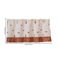 thumbnail image 3 of Chmadoxn Home Decor, Room Decor, Wall Decor Valance Curtains For Kitchen Window Light Blocking Short Rod Pocket Curtain Panels For Small Window Bathroom Basement Polyester short curtain, 3 of 6