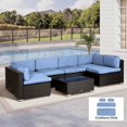 thumbnail image 2 of Outsunny Outdoor 14pc Patio Rattan Sofa Set Cushion Cover Replacement, 2 of 10