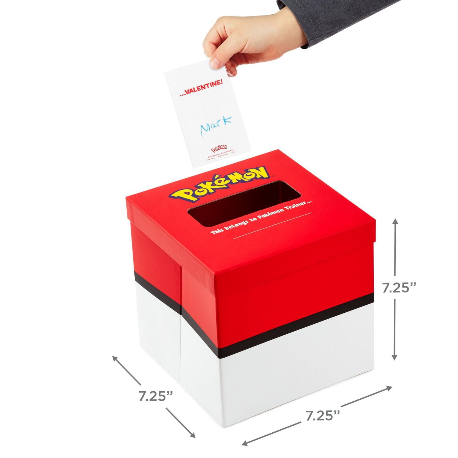 Cartes de la Saint-Valentin pour enfants, et boîte aux lettres pour échanger les cartes dans la salle de classe, Pokémon, Hallmark (1 boîte, 32 cartes de la Saint-Valentin, 35 autocollants, 1 carte po