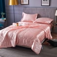 thumbnail image 4 of Nilvkv Washed Silk Ice Silk Conditioning Quilt Summer Cool Quilt Double Quilt Core Solid Color Summer Thin Quilt, 4 of 6
