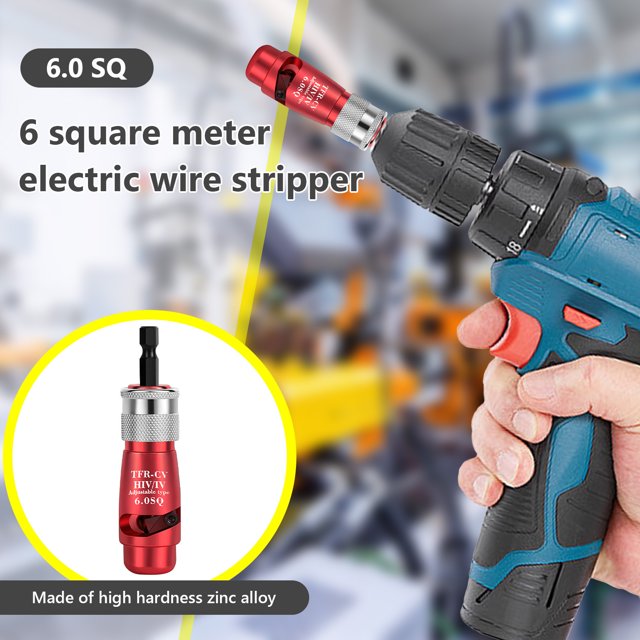 TopLLC Cable Wire Stripper And Aluminum Alloy Cable Twisting Stripping Tool With Wrench Portable Power Drill Wire Stripper Cutter Tool Screwdriver Hand Drill